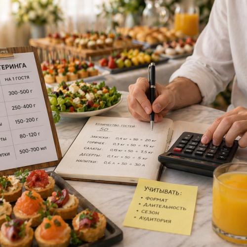 Как правильно рассчитать количество еды и напитков на одного гостя